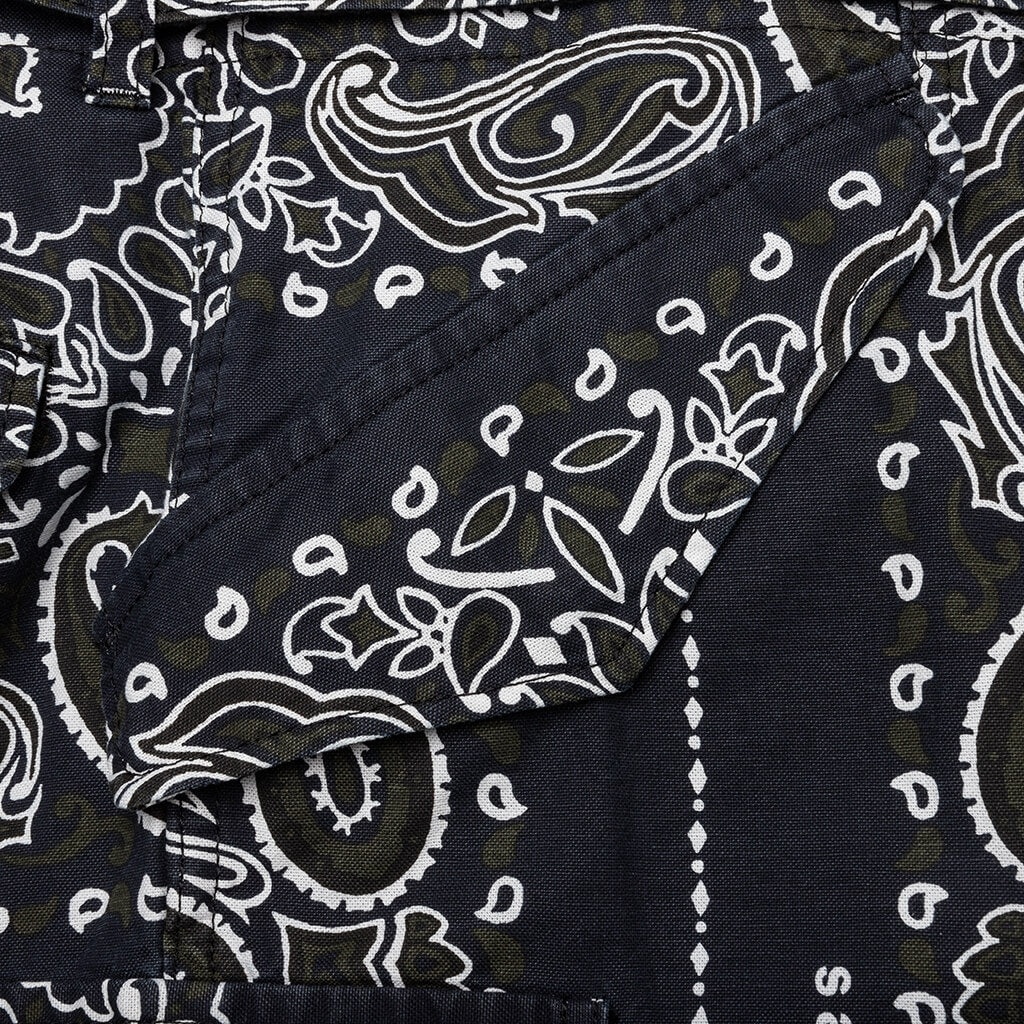 BANDANA PRINT PANTS - NAVY - 4
