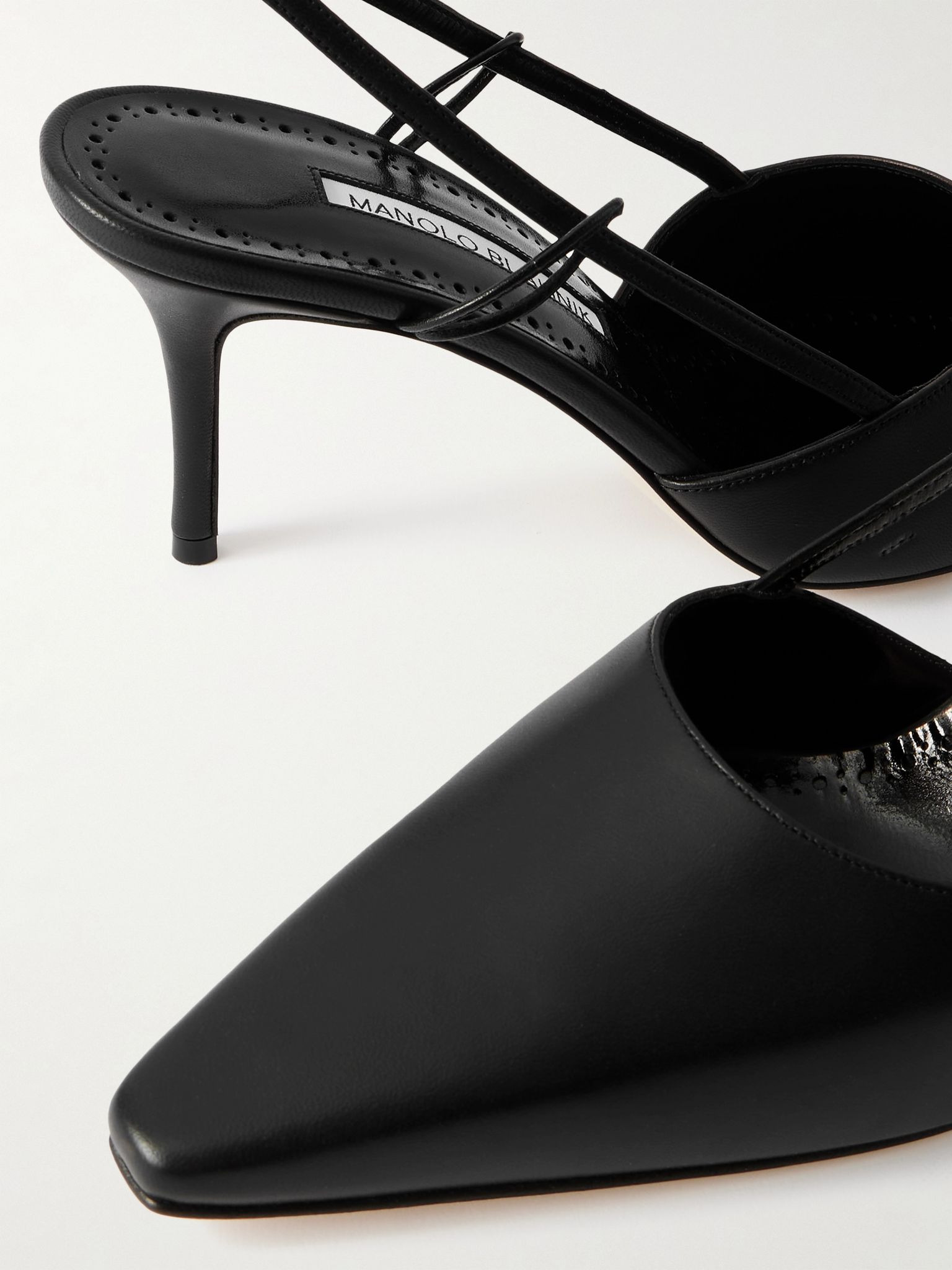 Touki 70 leather slingback pumps Black - 4