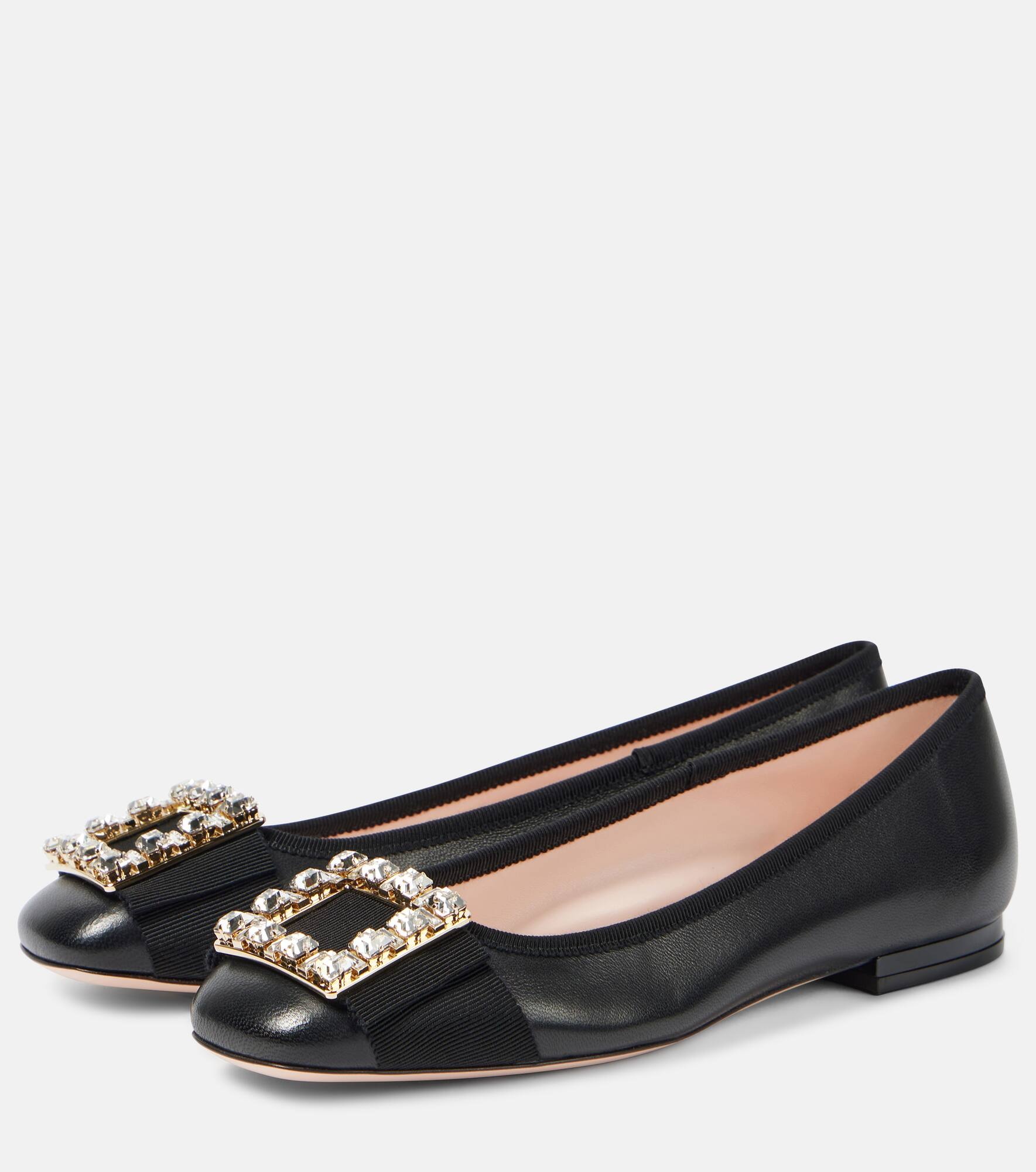 Tres Vivier embellished leather ballet flats - 5