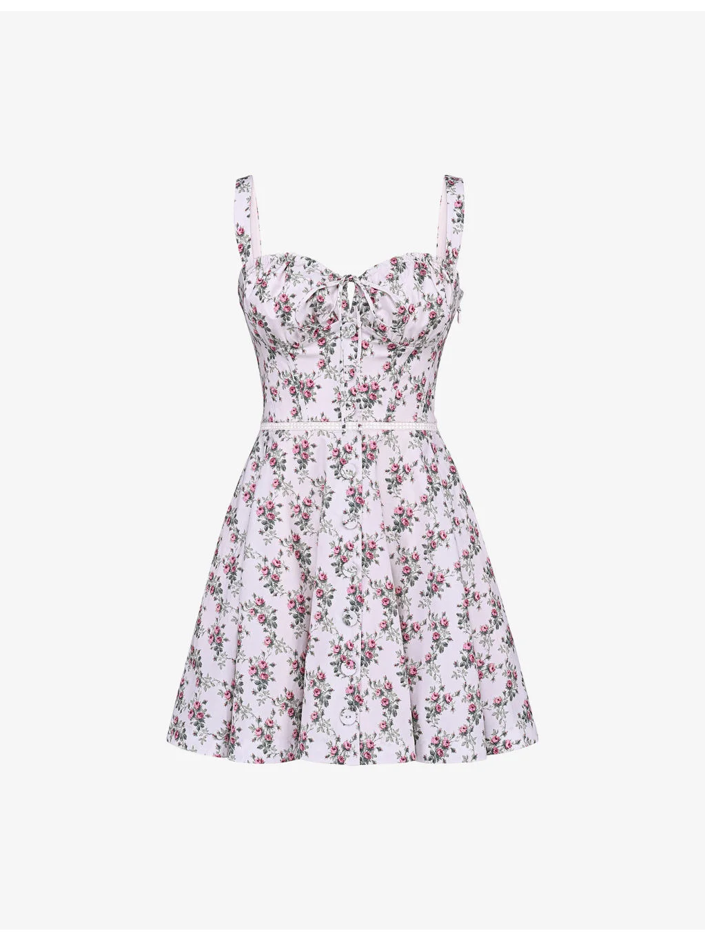 Calia Floral-Print Stretch-Cotton Mini Dress - 1