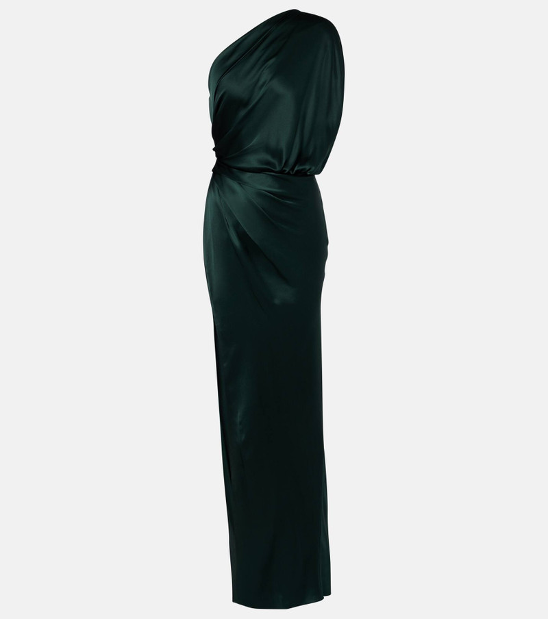 Draped silk satin gown 1