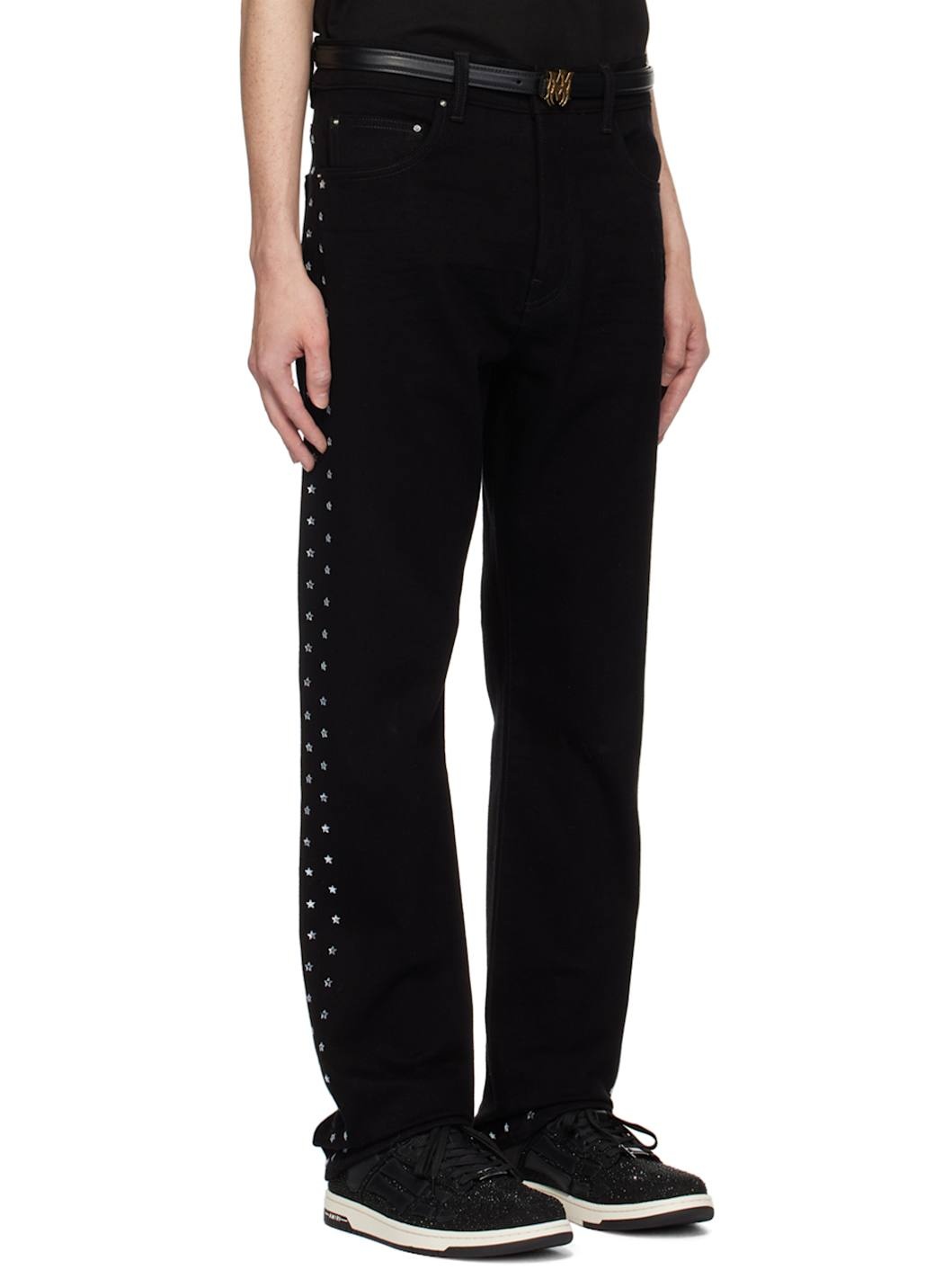 Black Star Crystal Slim Jeans - 2