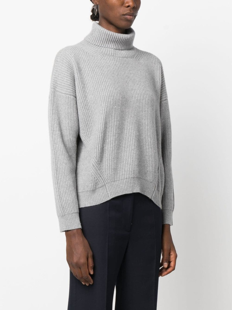 roll-neck silk-wool blend jumper 3