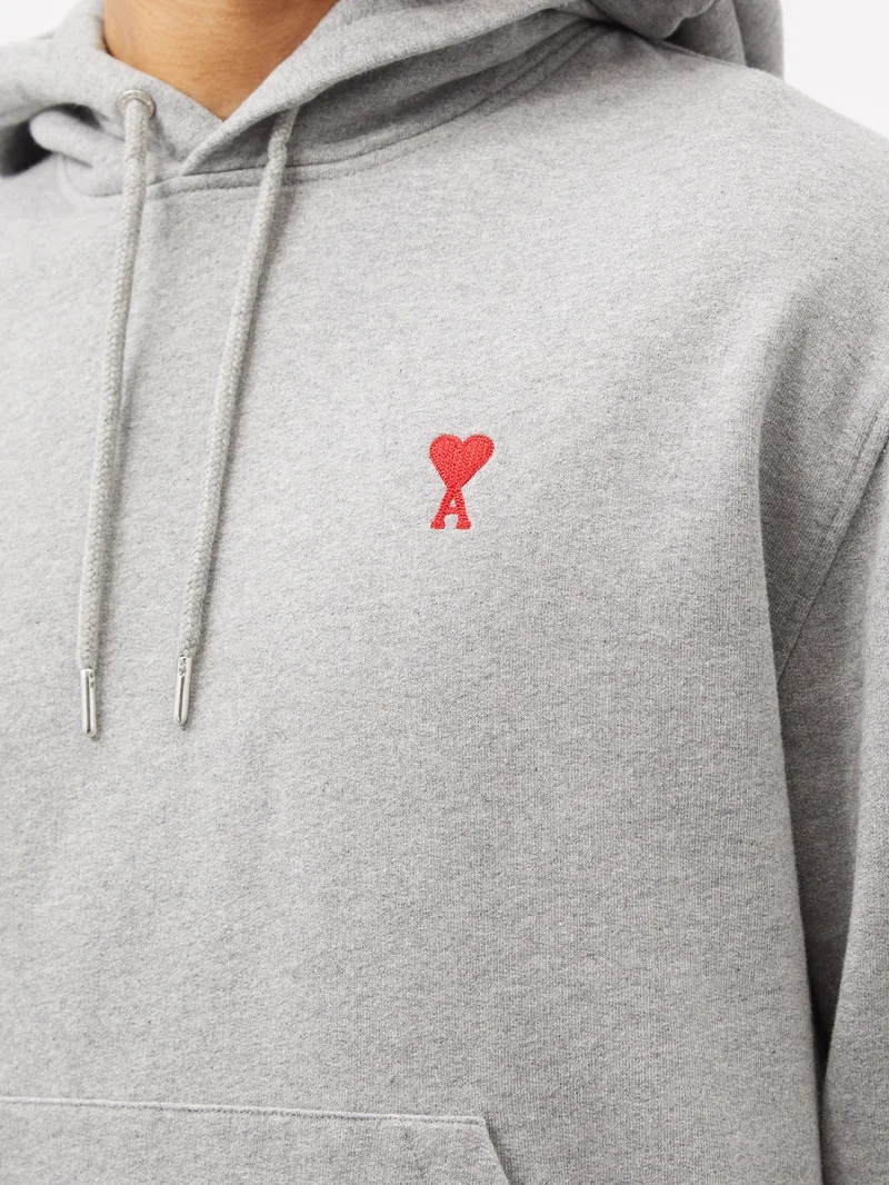 Ami de Cœur-logo cotton hoodie - 4