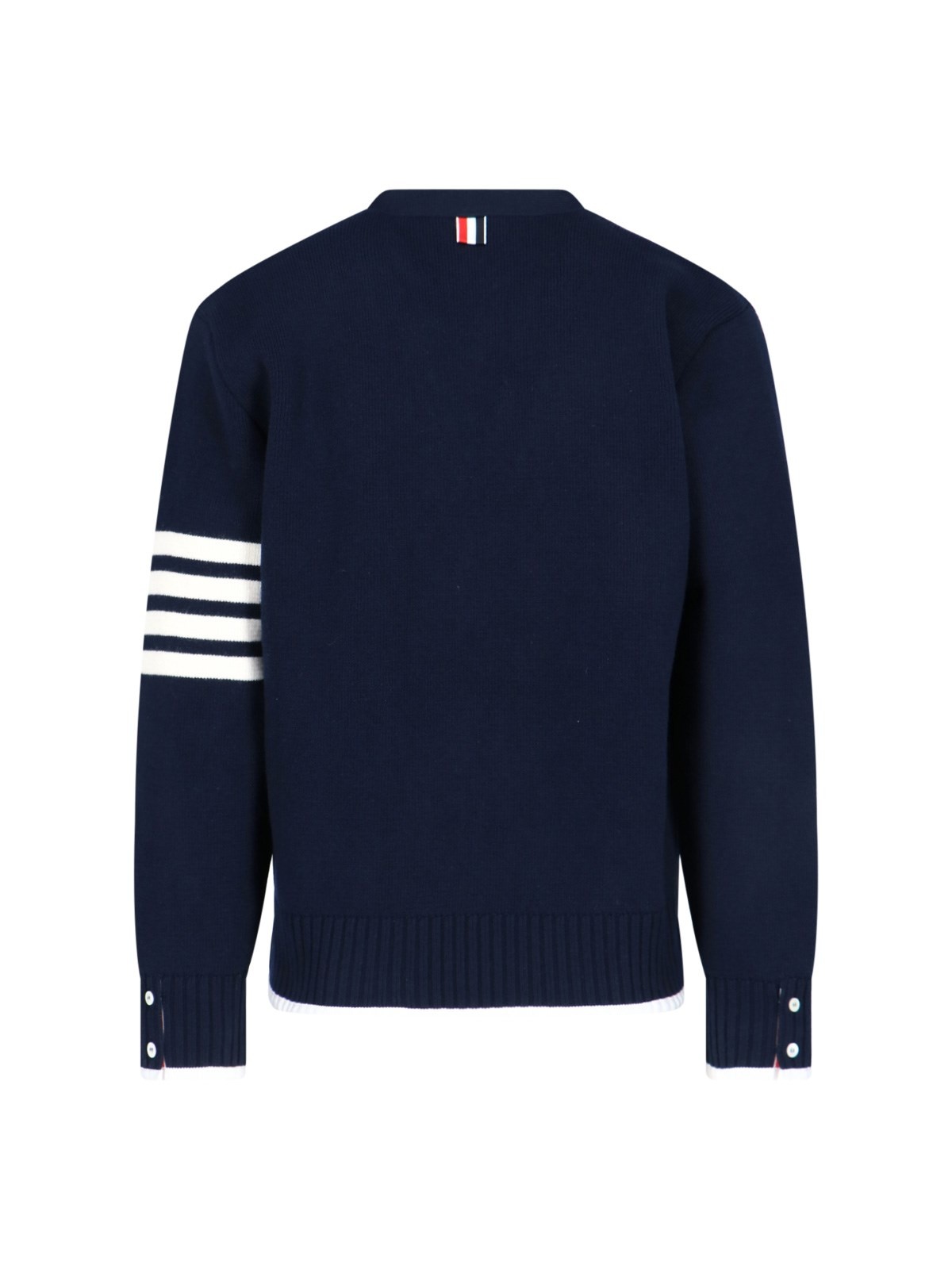 VIRGIN WOOL CARDIGAN '4-BAR' - 2
