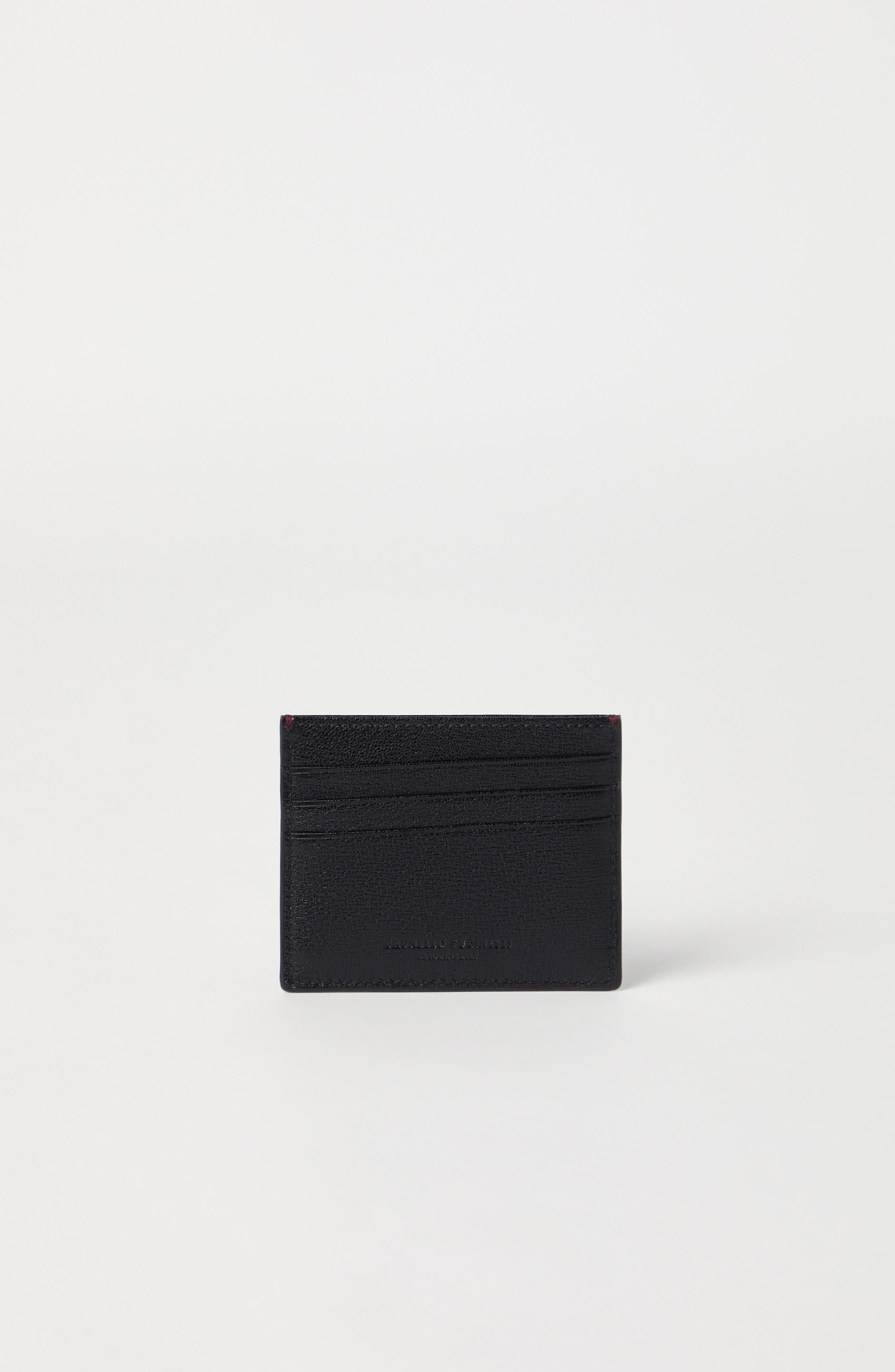 Brunello Cucinelli Capretta card holder in Black at Nordstrom - 3