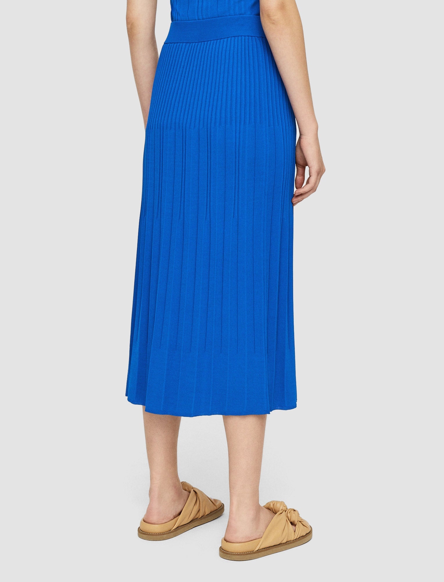 Viscose Ribbed Knitted Skirt - 3
