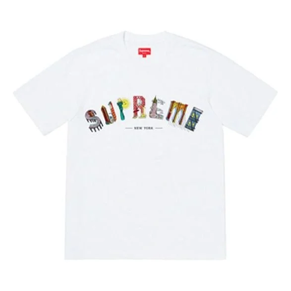 Supreme SS19 City Arc Tee White Embroidered Logo Short Sleeve Unisex SUP-SS19-478 - 1