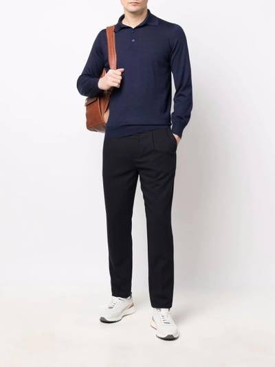 Brunello Cucinelli fine-knit longsleeved polo top outlook