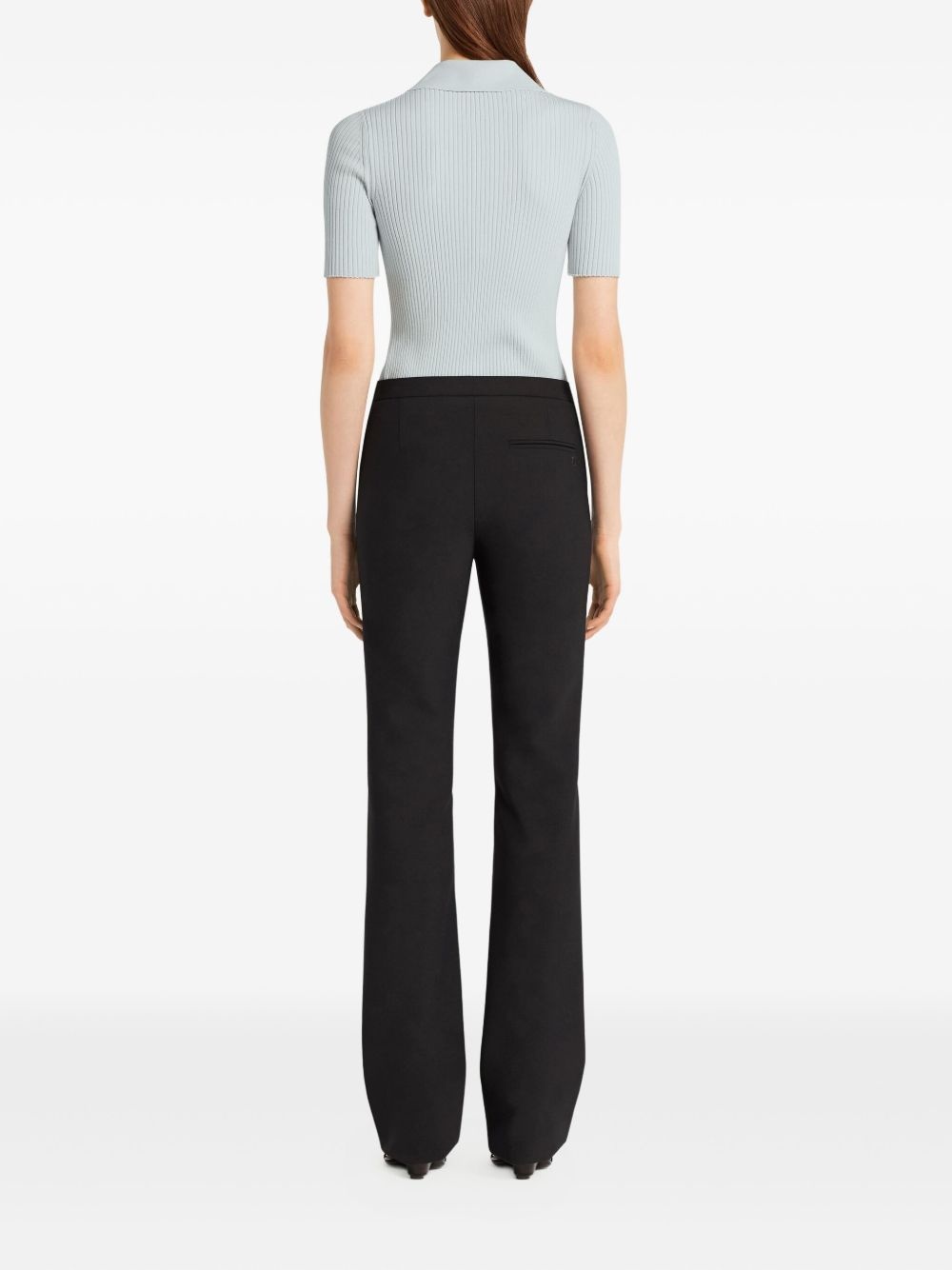 ribbed short-sleeve polo top - 4