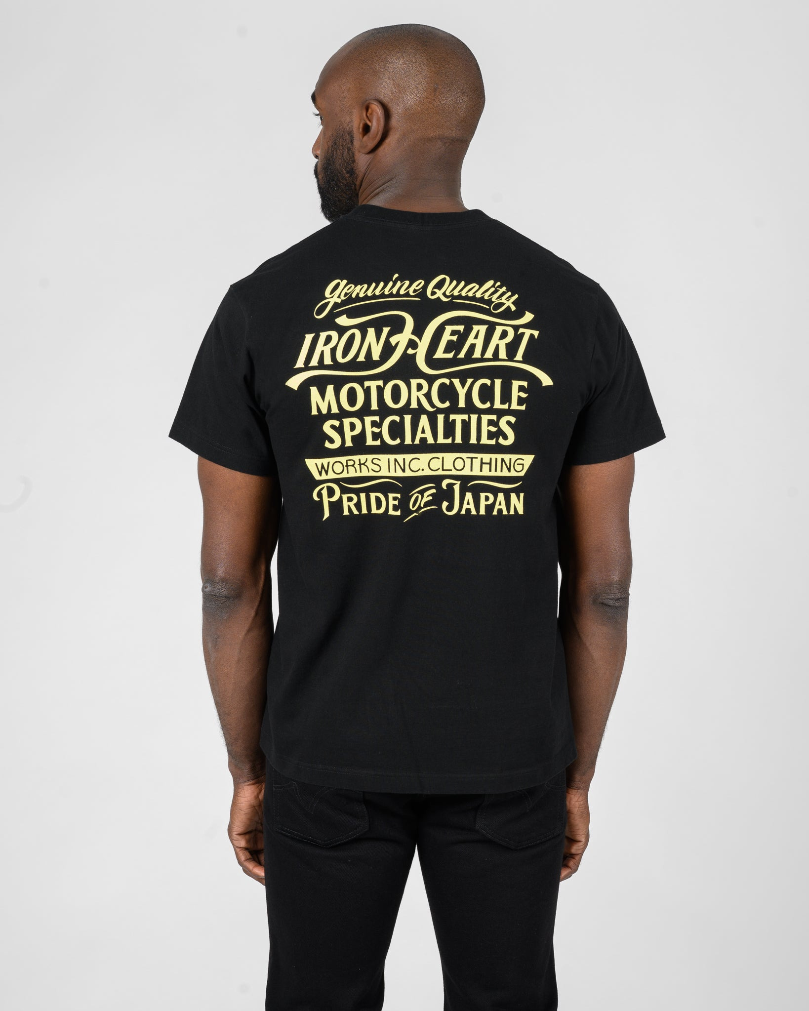 7.5OZ PRINTED LOOPWHEEL CREW NECK T-SHIRT - BLACK - 2