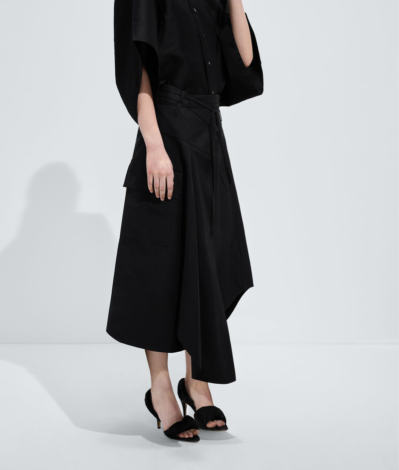 Bottega Veneta Compact Cotton Toile Skirt outlook