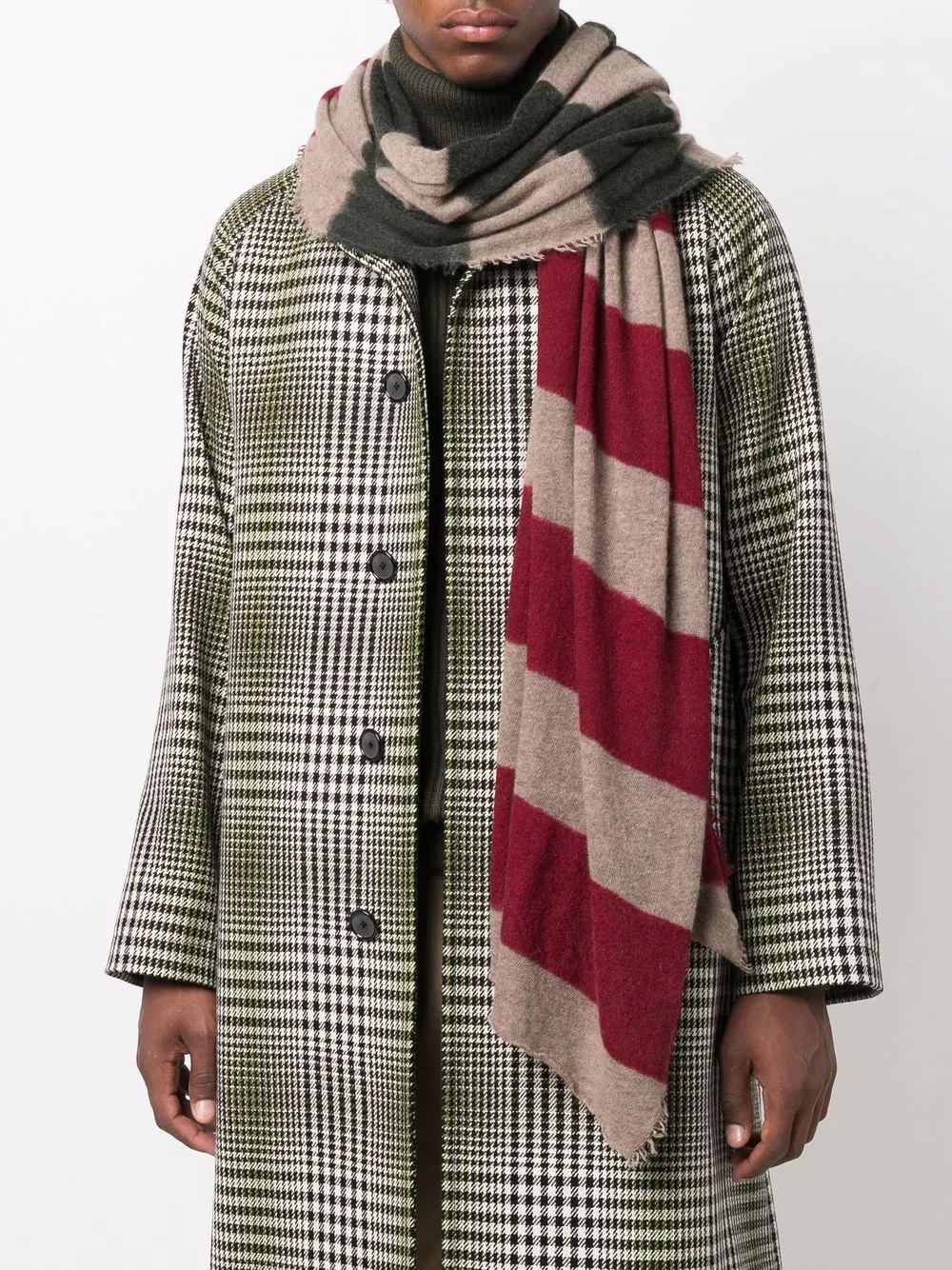 long striped cashmere scarf - 2