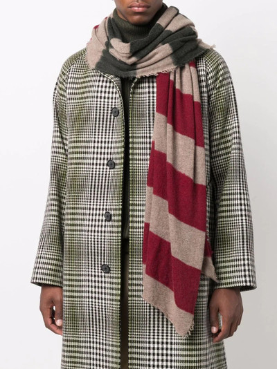 Faliero Sarti long striped cashmere scarf outlook