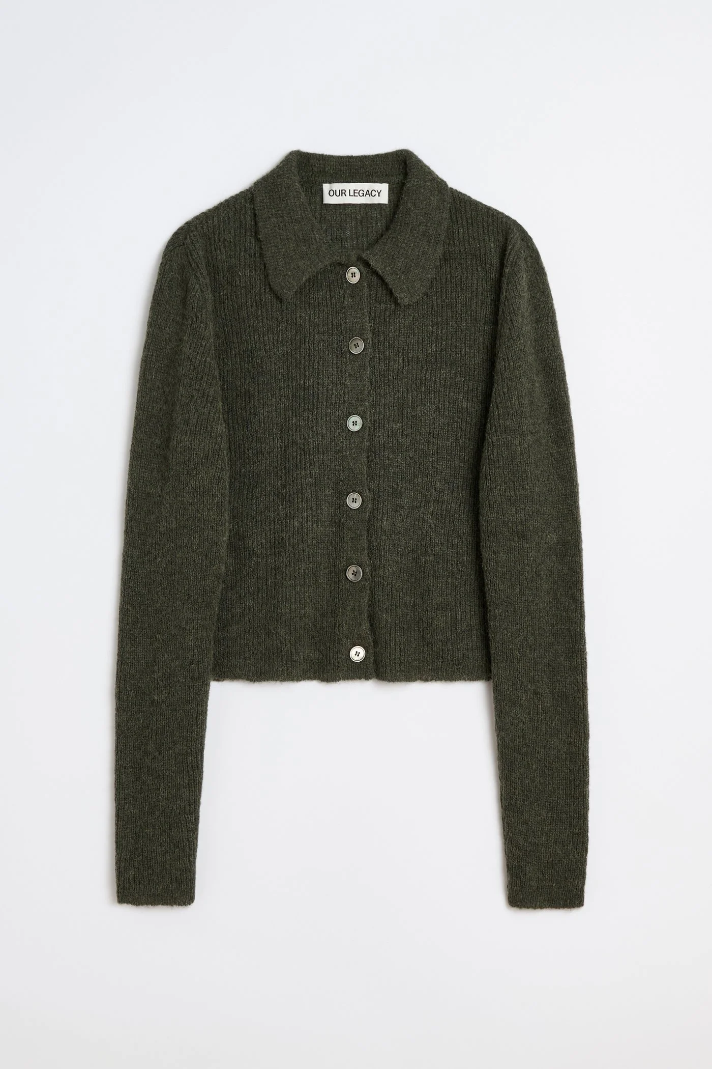 Mazzy Polo Moss Green Fuzzy Alpaca - 1