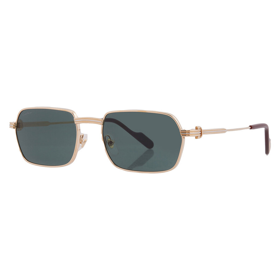 Cartier Premiere de Cartier Green with Light Mirror Geometric Men's Sunglasses CT0463S 002 56 - 2