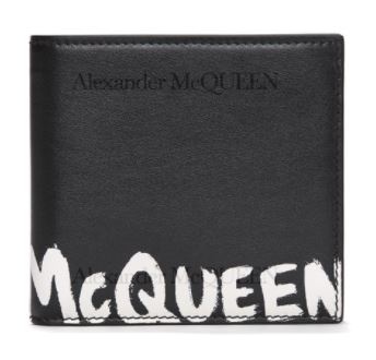 LEATHER 'GRAFFITI' BILLFOLD WALLET - 4