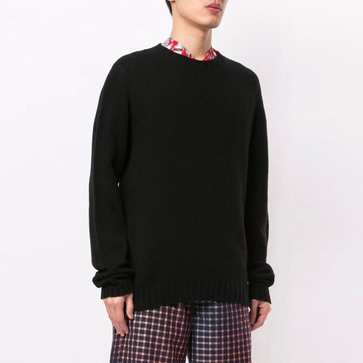 Palm Angels Wool Back Embroidered Logo Crew Knit 'Black' PMHE027F20KNI0011001 - 3
