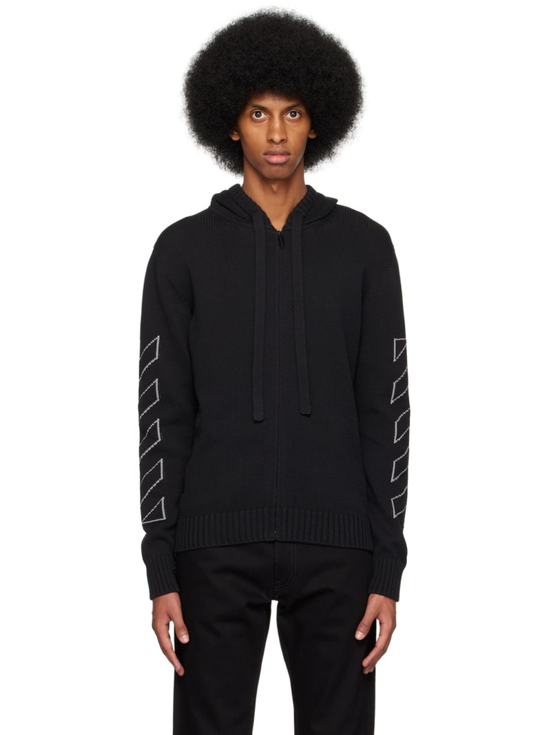 Black Diag Outline Hoodie 1