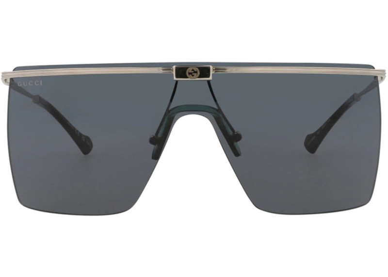 Gucci Sunglasses Shield-Frame Metal Silver Silver Grey (GG1096S-30013075-001) 1