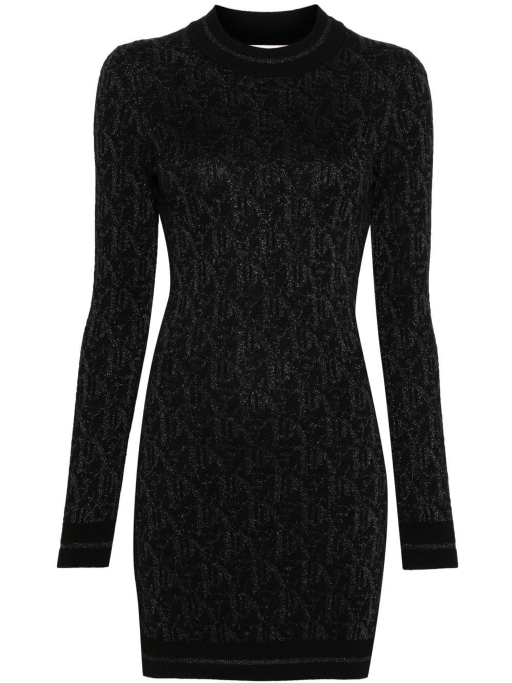 monogram-jacquard mini dress - 1