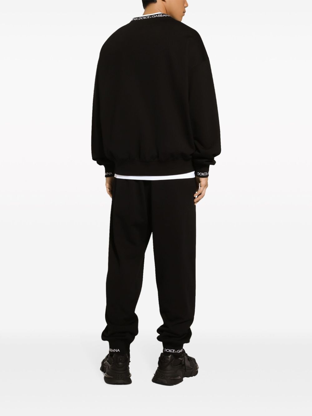 logo-waistband drawstring track pants - 4