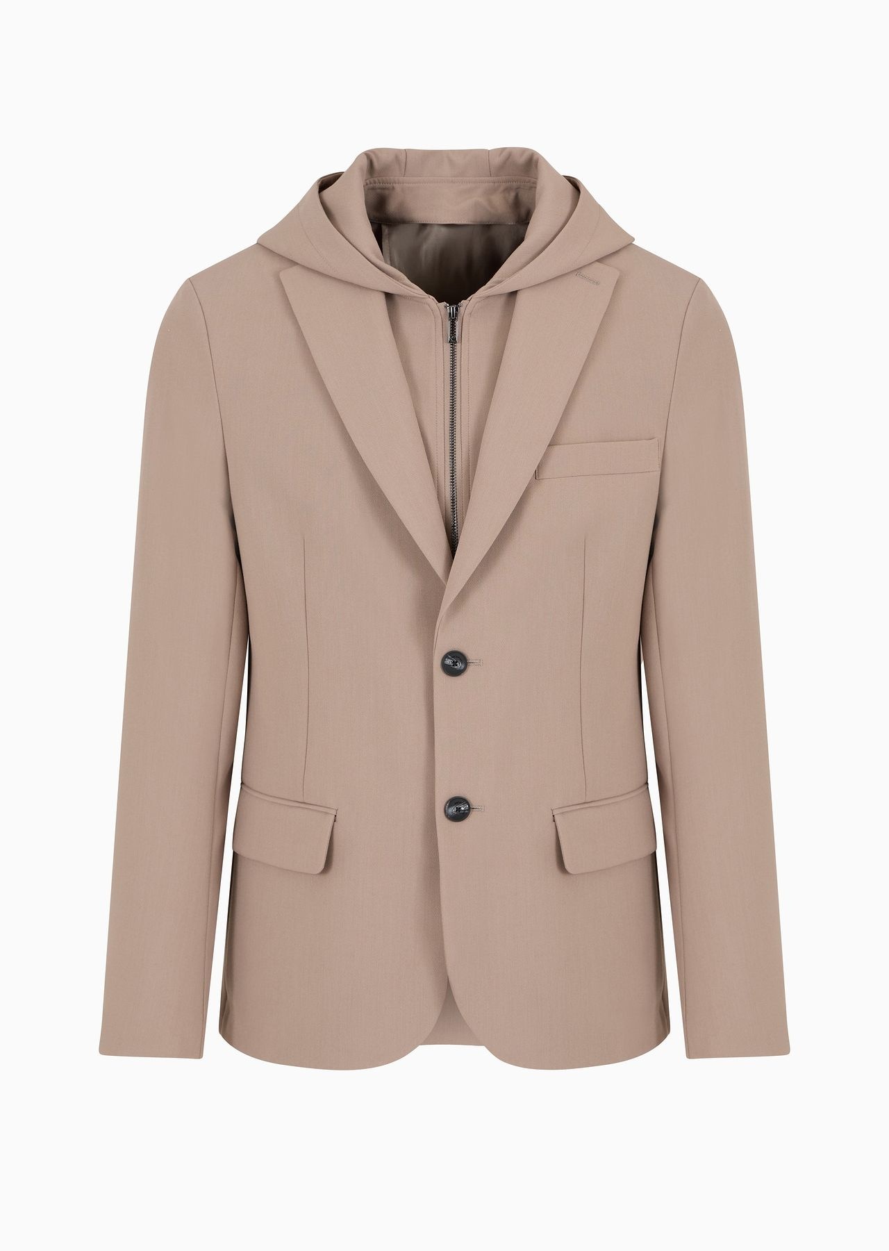 EMPORIO ARMANI Viscose-blend blazer with detachable inner