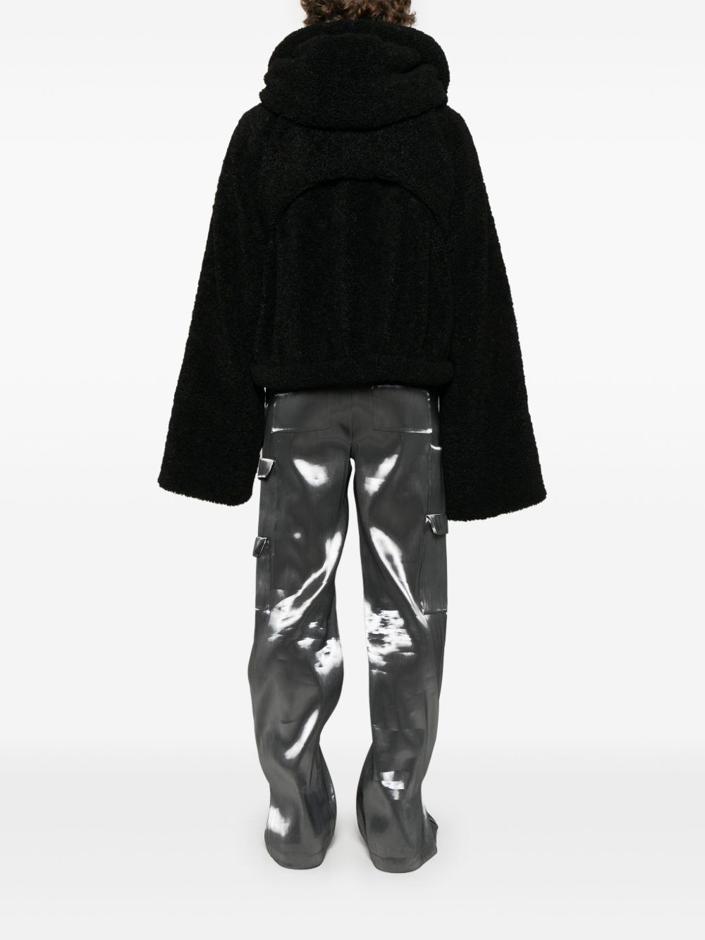 wrap teddy jacket - 4