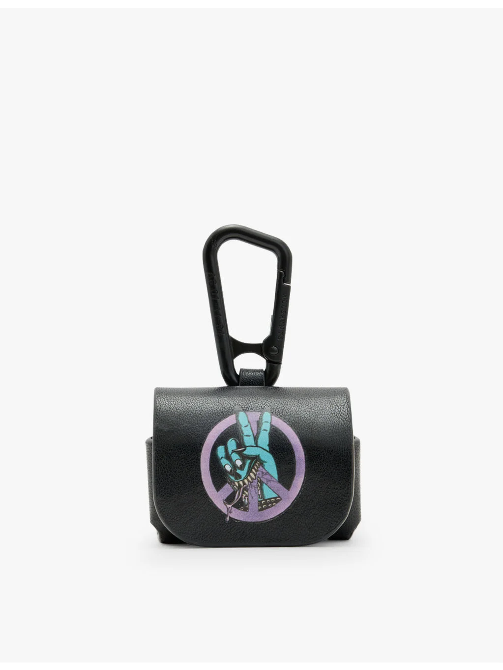 Graphic-print leather AirPod case - 1