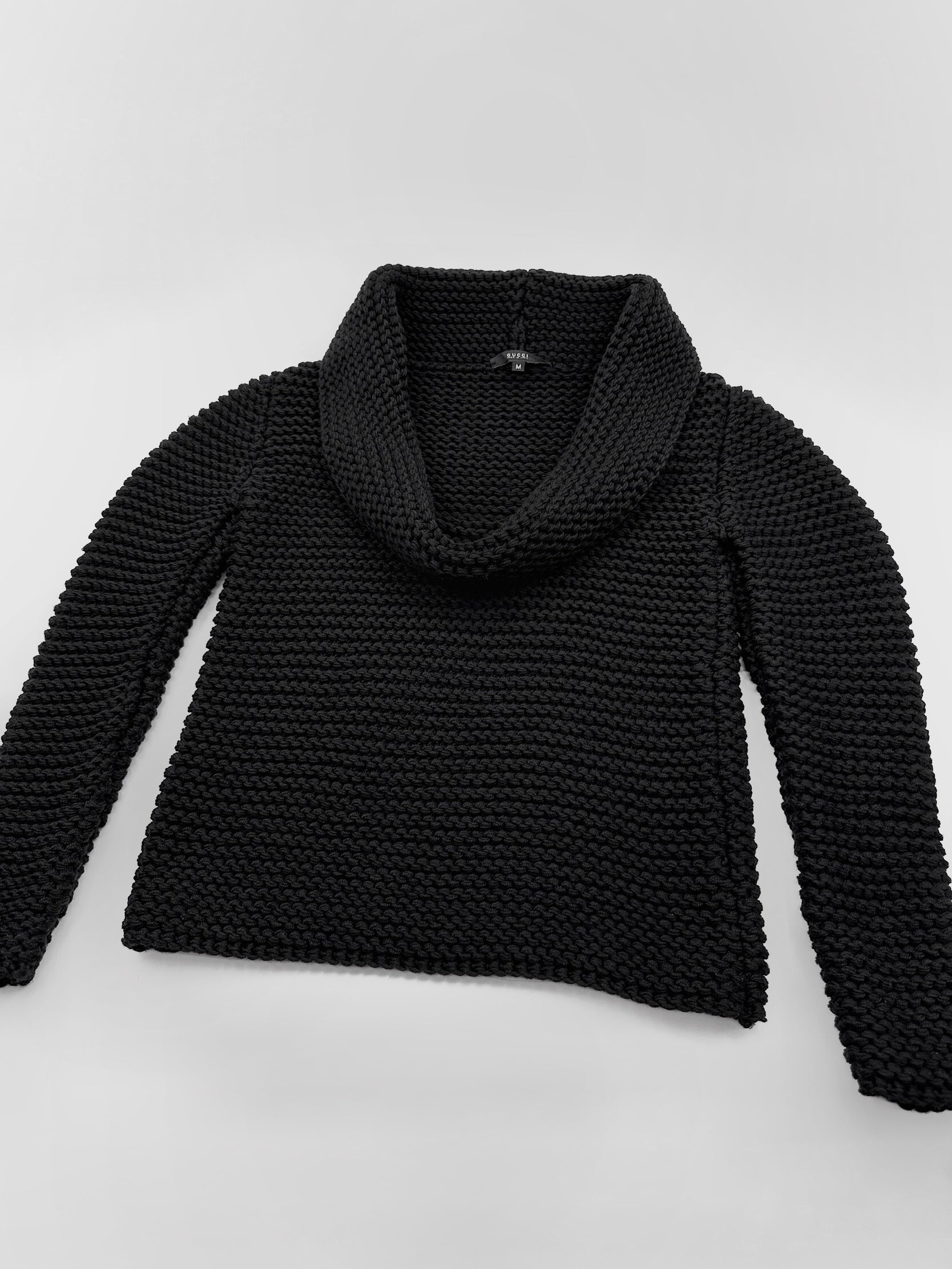 Gucci Fall 2001 Tom Ford Runway Heavyweight Oversized Slouchy Knit Wool Sweater M - 6