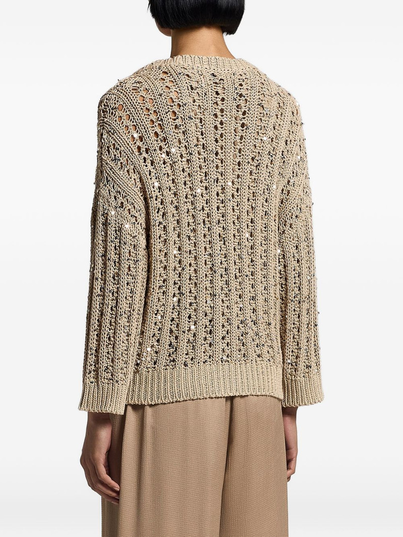 sequinned cotton ribbon cardigan 3