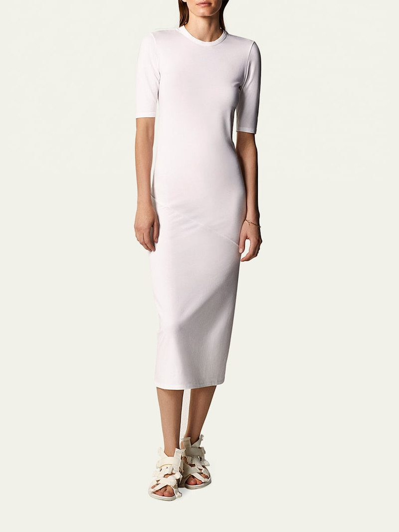 Another Tomorrow Fitted Midi Dress w/ Elbow Sleeves outlook