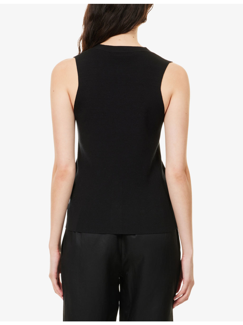 Lawrence V-Neck Stretch-Wool Blend Vest - 4