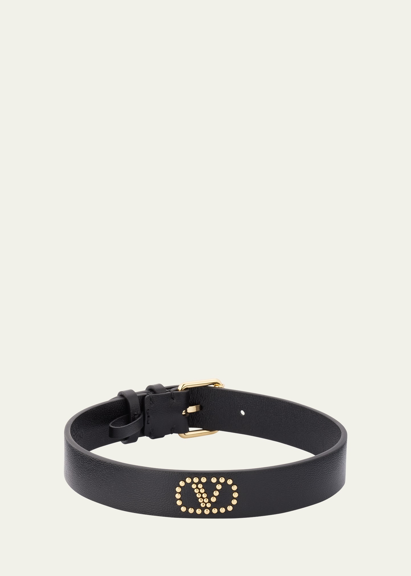 Studded VLOGO Signature Leather Choker - 1