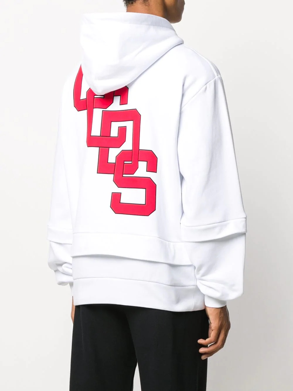 logo drawstring hoodie - 4