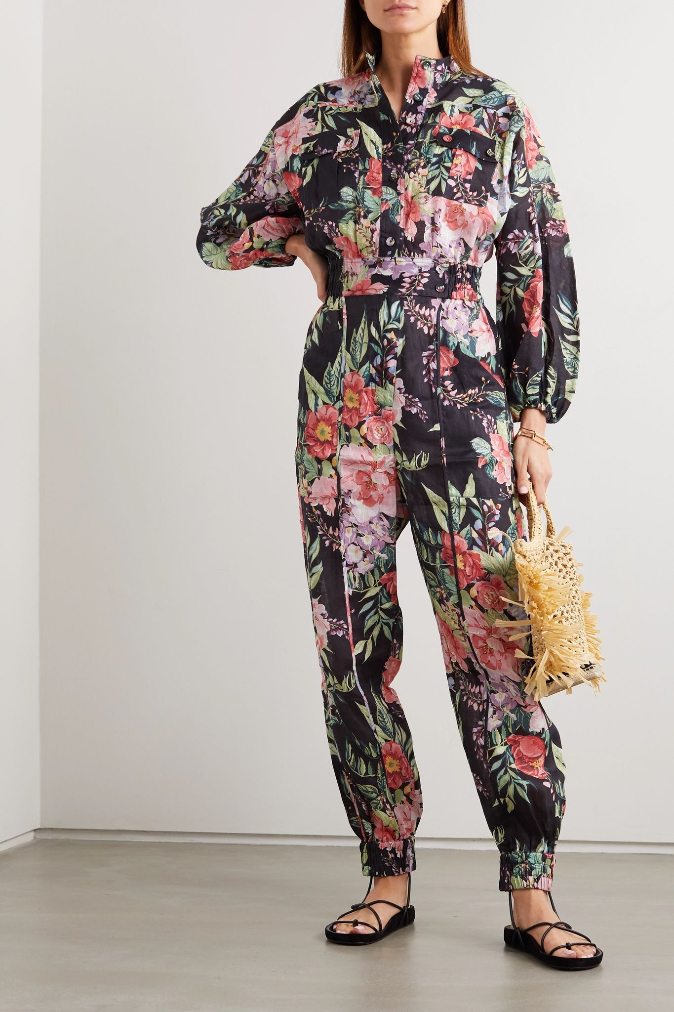 Bellitude floral-print linen jumpsuit - 2