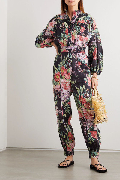 Zimmermann Bellitude floral-print linen jumpsuit outlook