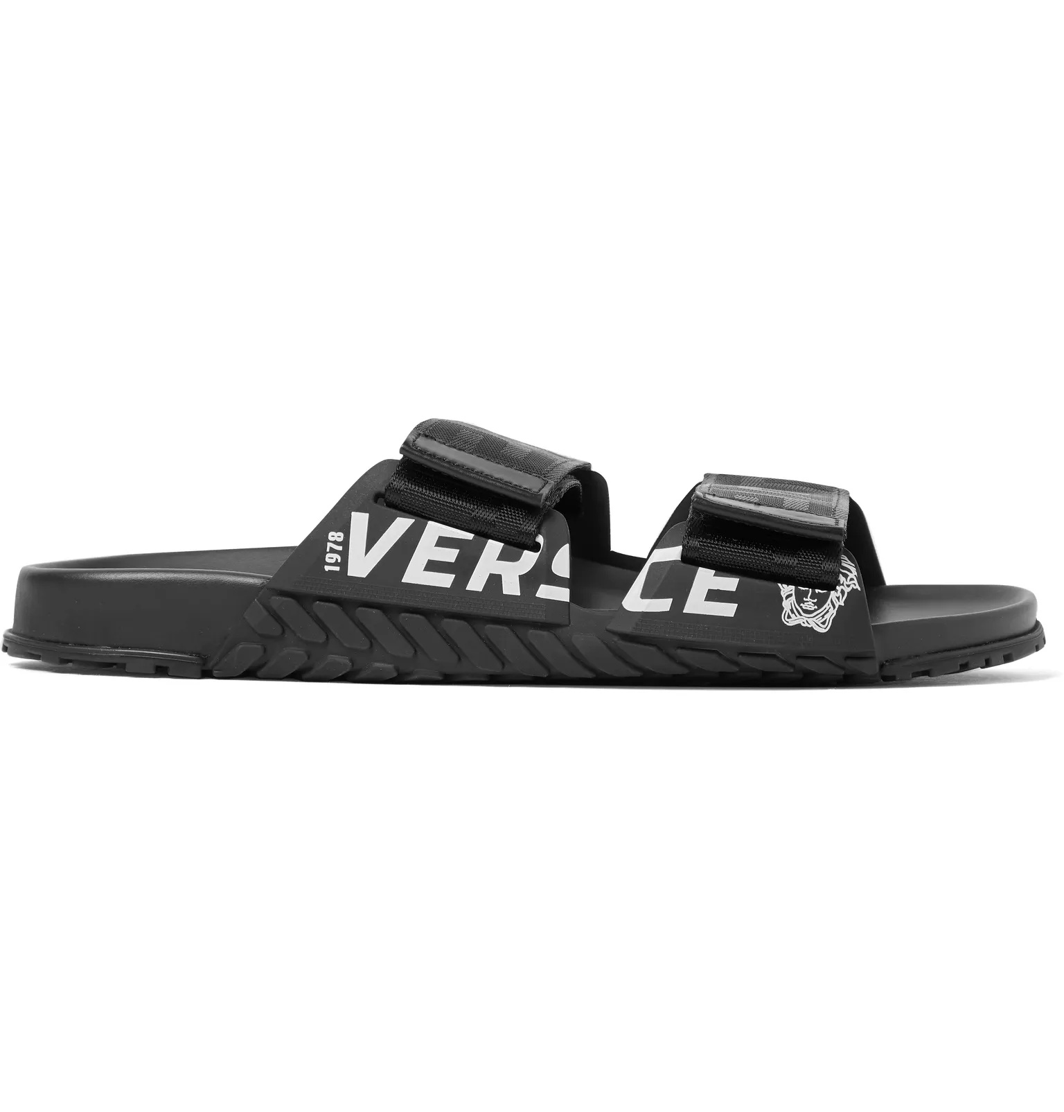 Logo-Detailed Webbing and Rubber Sandals - 1