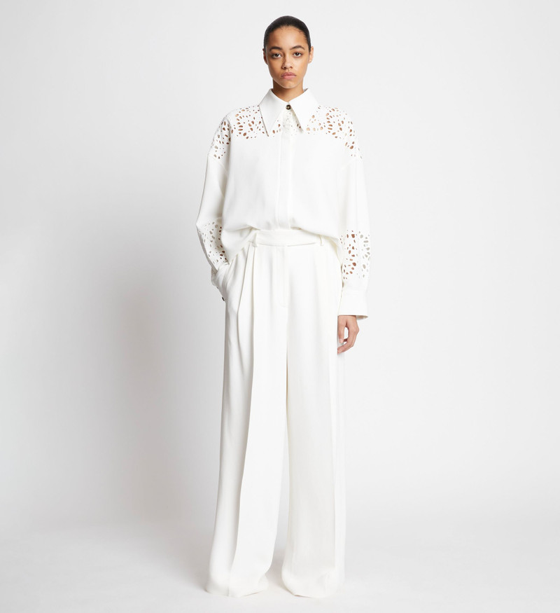 Proenza Schouler Textured Viscose Crepe Pants outlook