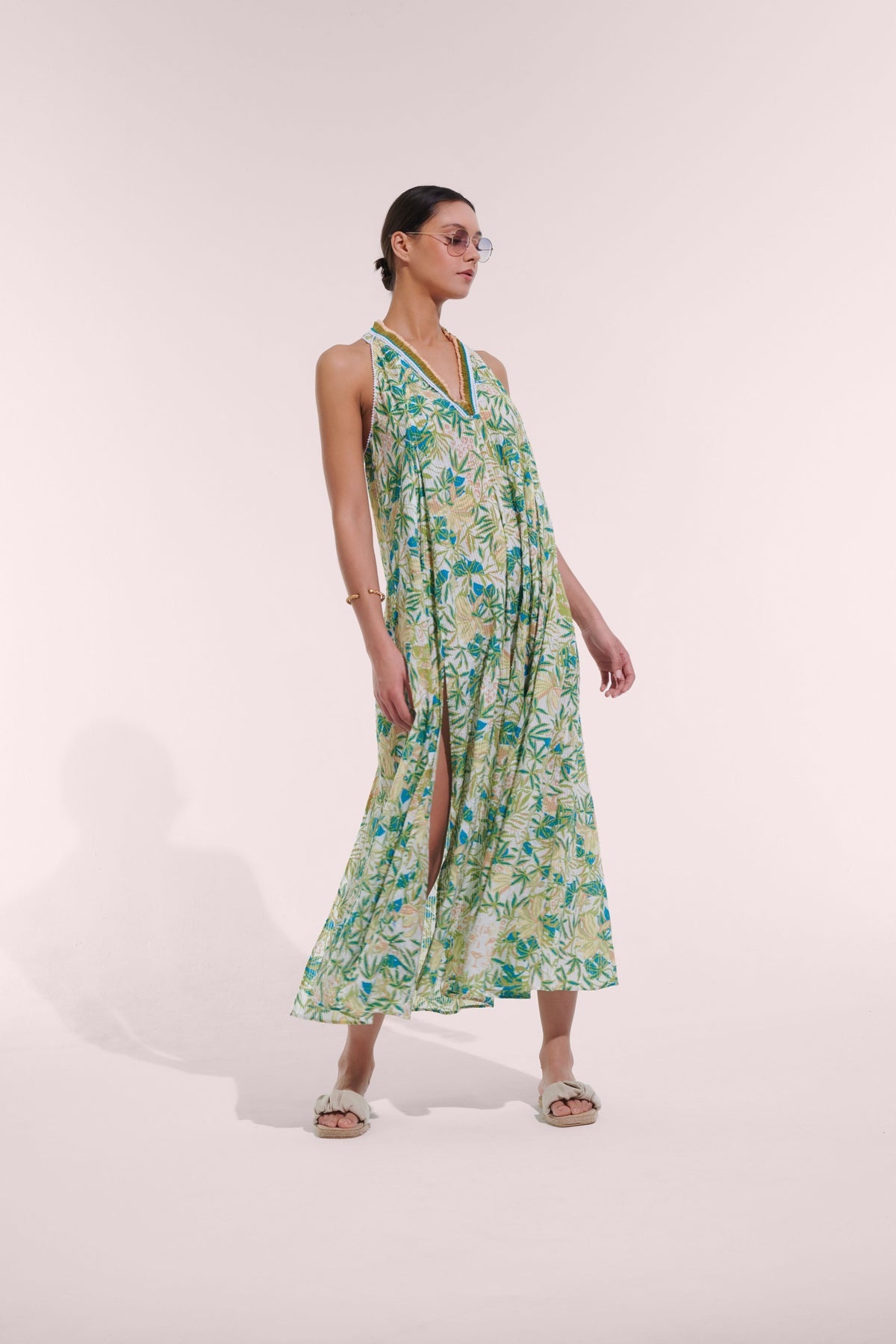 Long Dress Nava - Green Orchid - 1