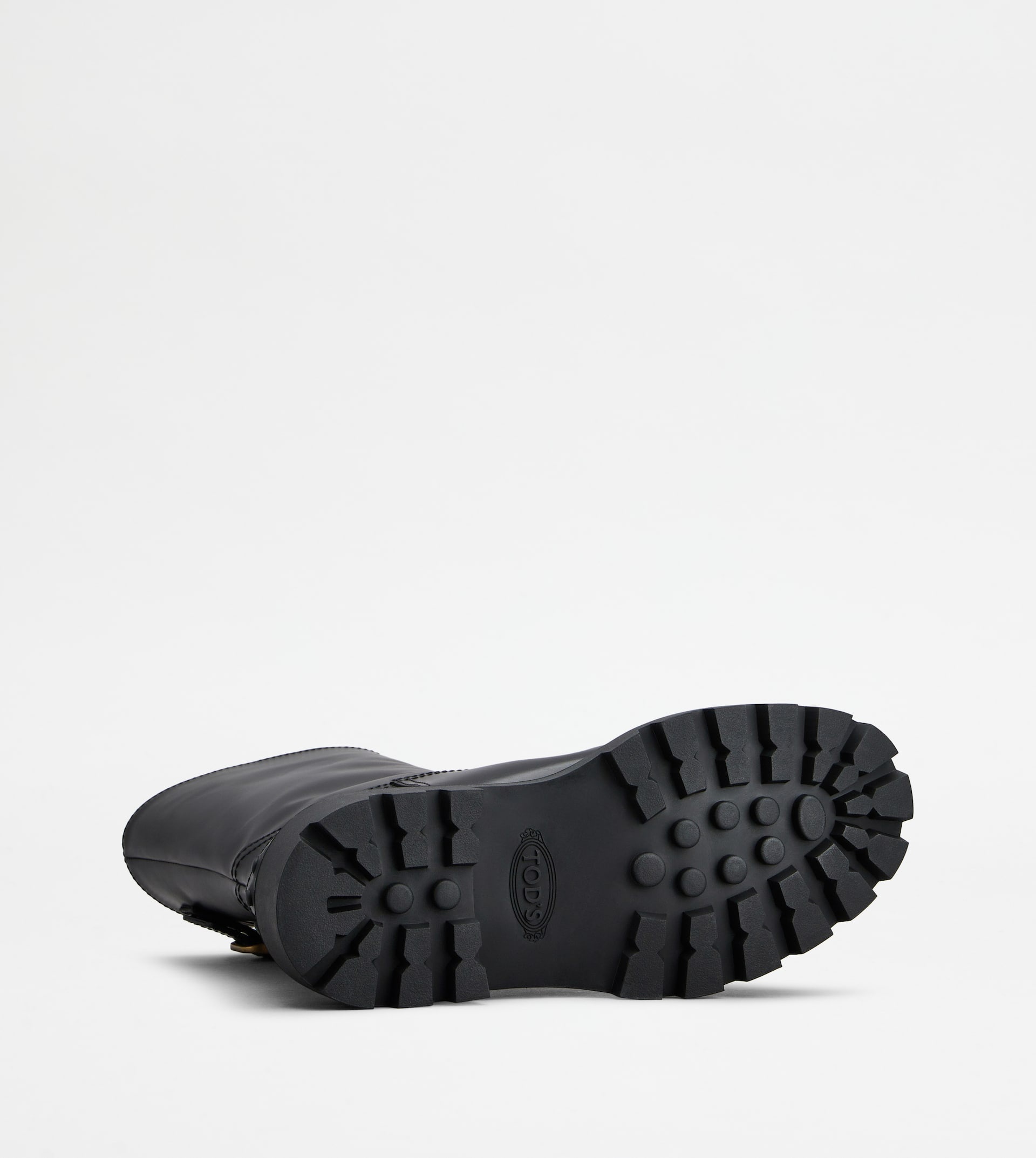BIKER BOOTS IN LEATHER - BLACK - 5