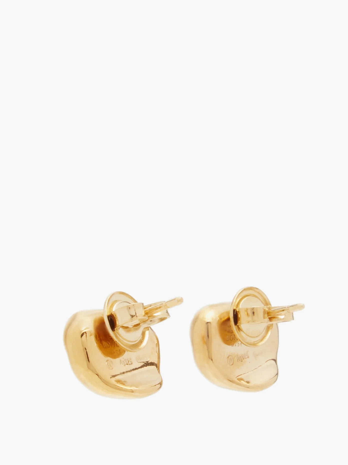 Nugget 18kt gold-plated stud earrings - 5