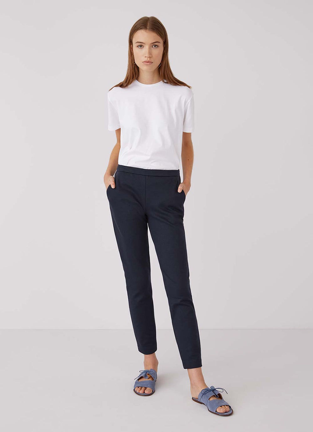 Jersey Twill Slim Leg Trouser - 4