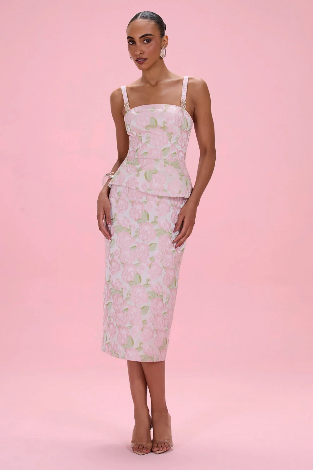 GARDEN JACQUARD MIDI DRESS - 1
