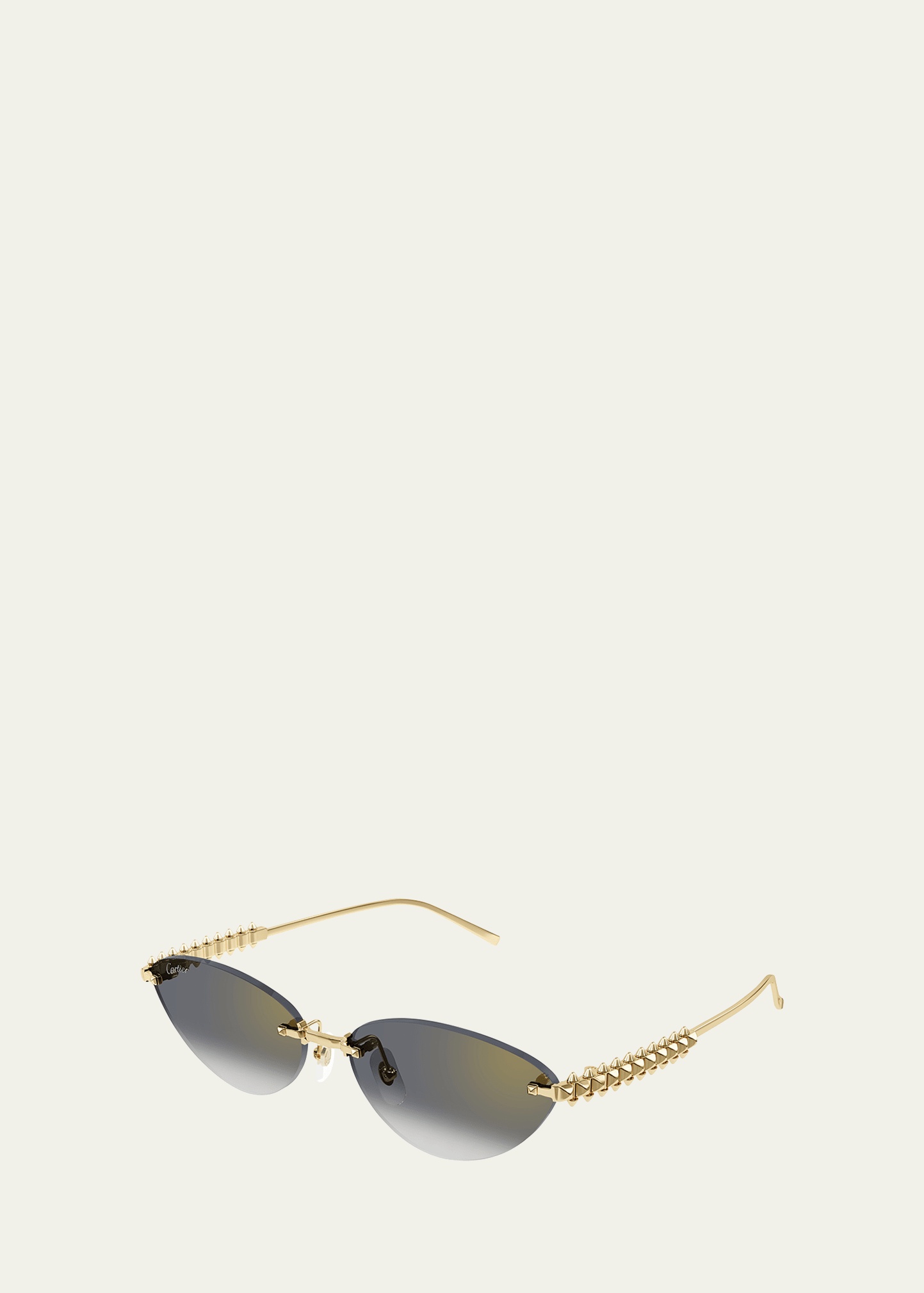 Rimless Metal Cat-Eye Sunglasses - 2