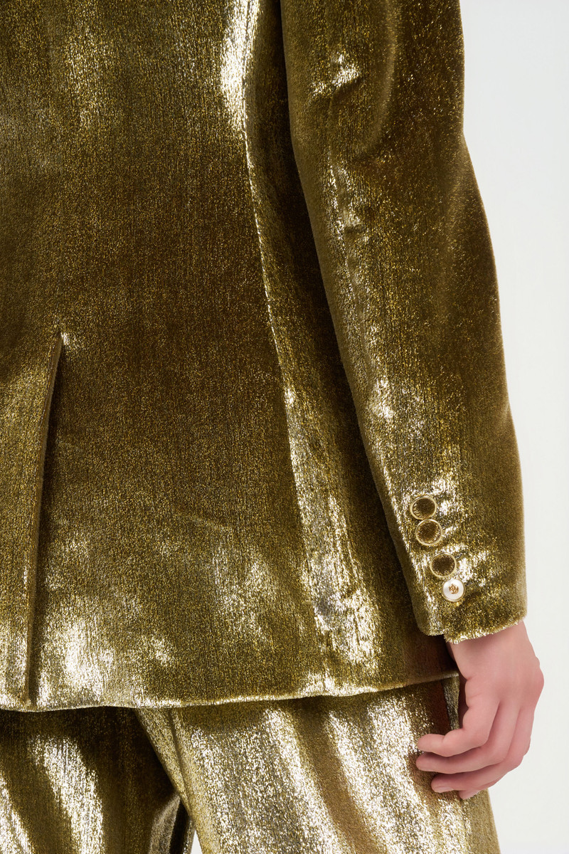 Gold Velvet Blazer 7