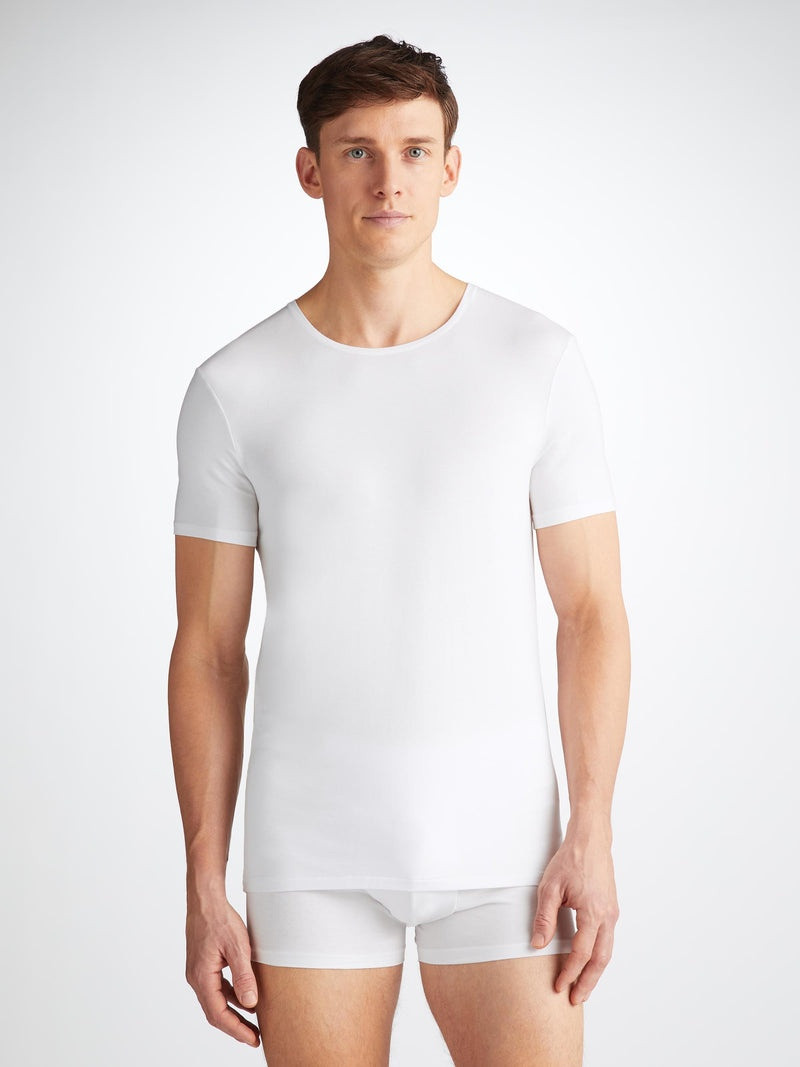 Derek Rose Men's Underwear T-Shirt Alex Micro Modal Stretch White outlook