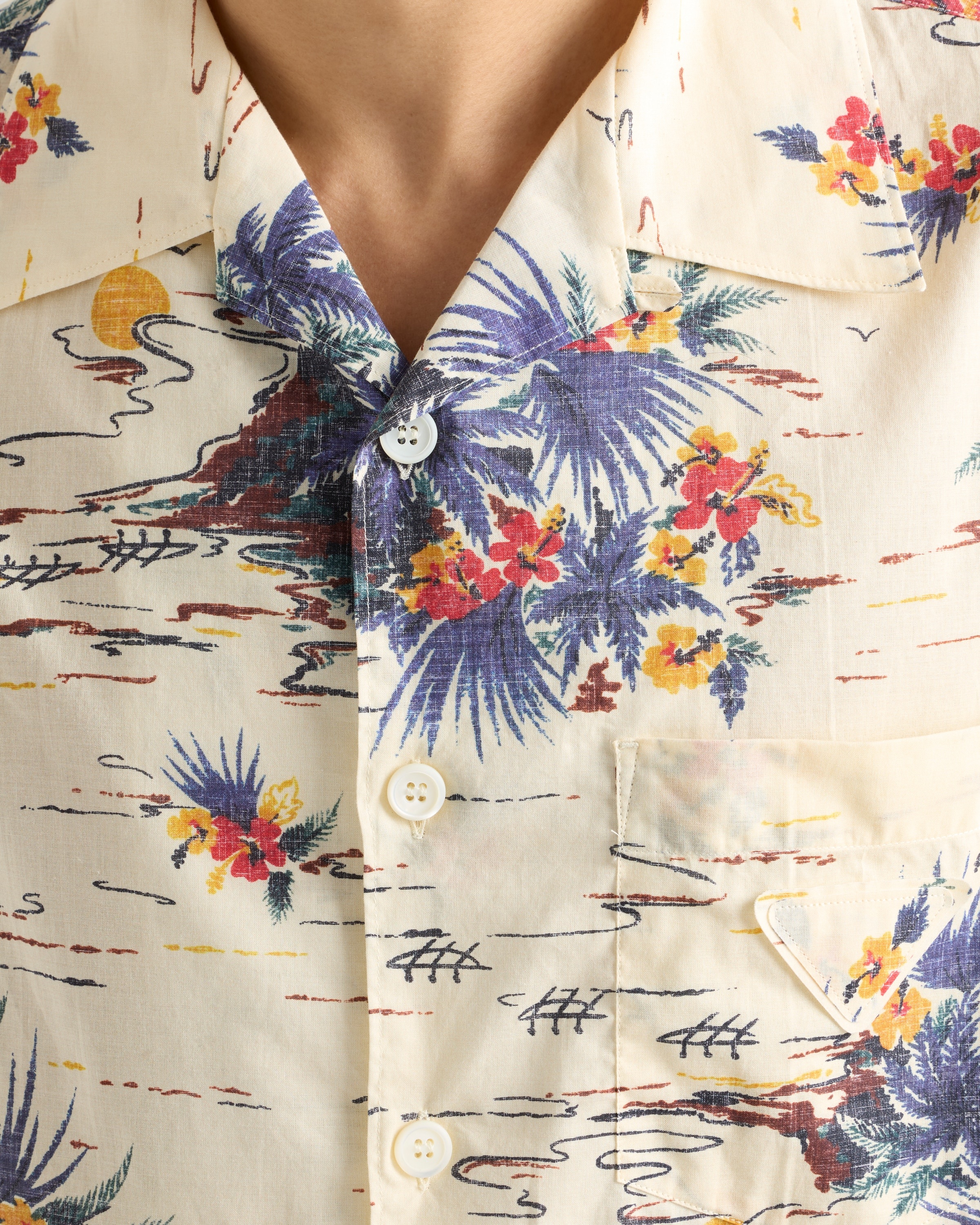 Printed cotton bowling shirt - 4