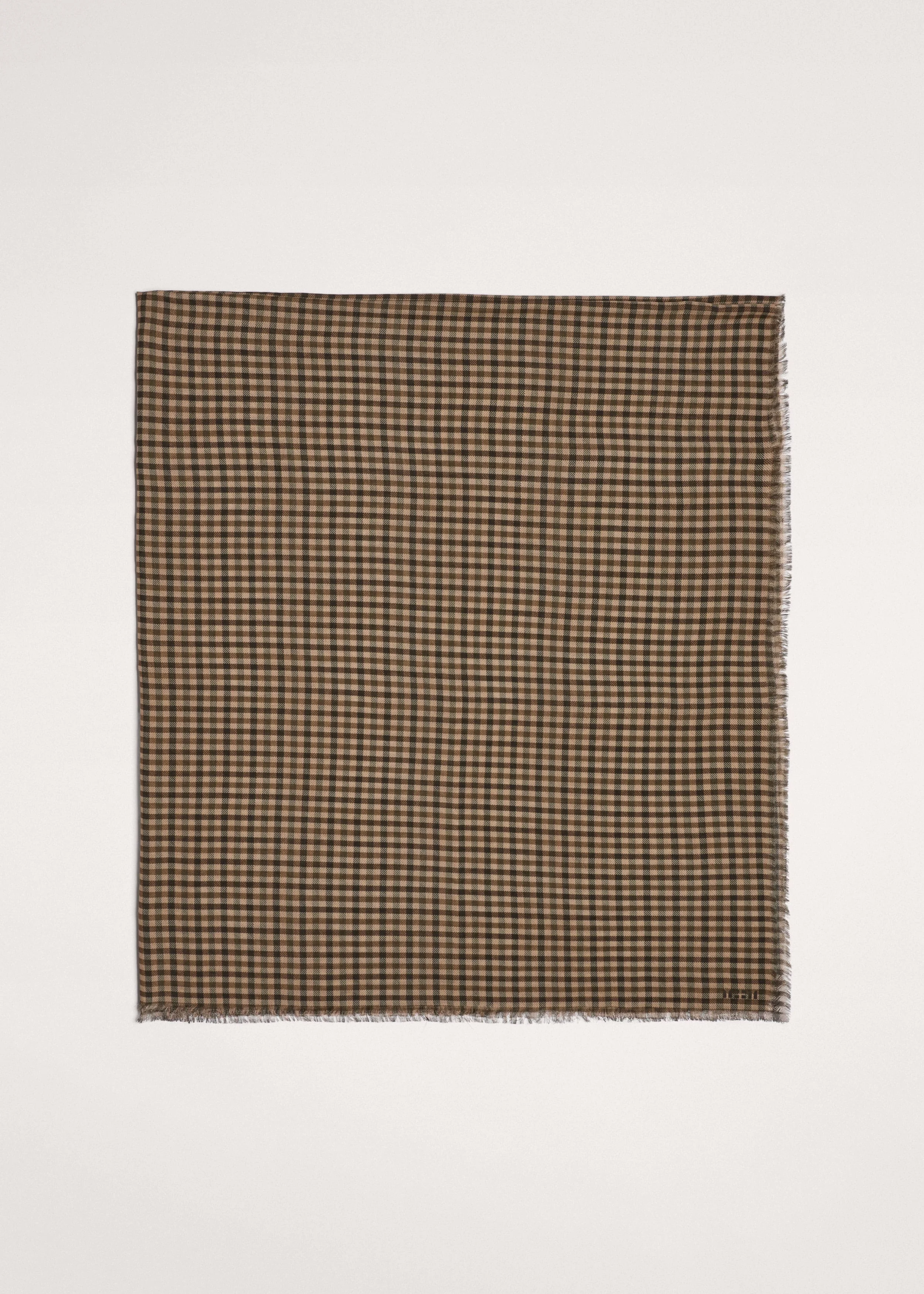 Large Check Scarf - 1