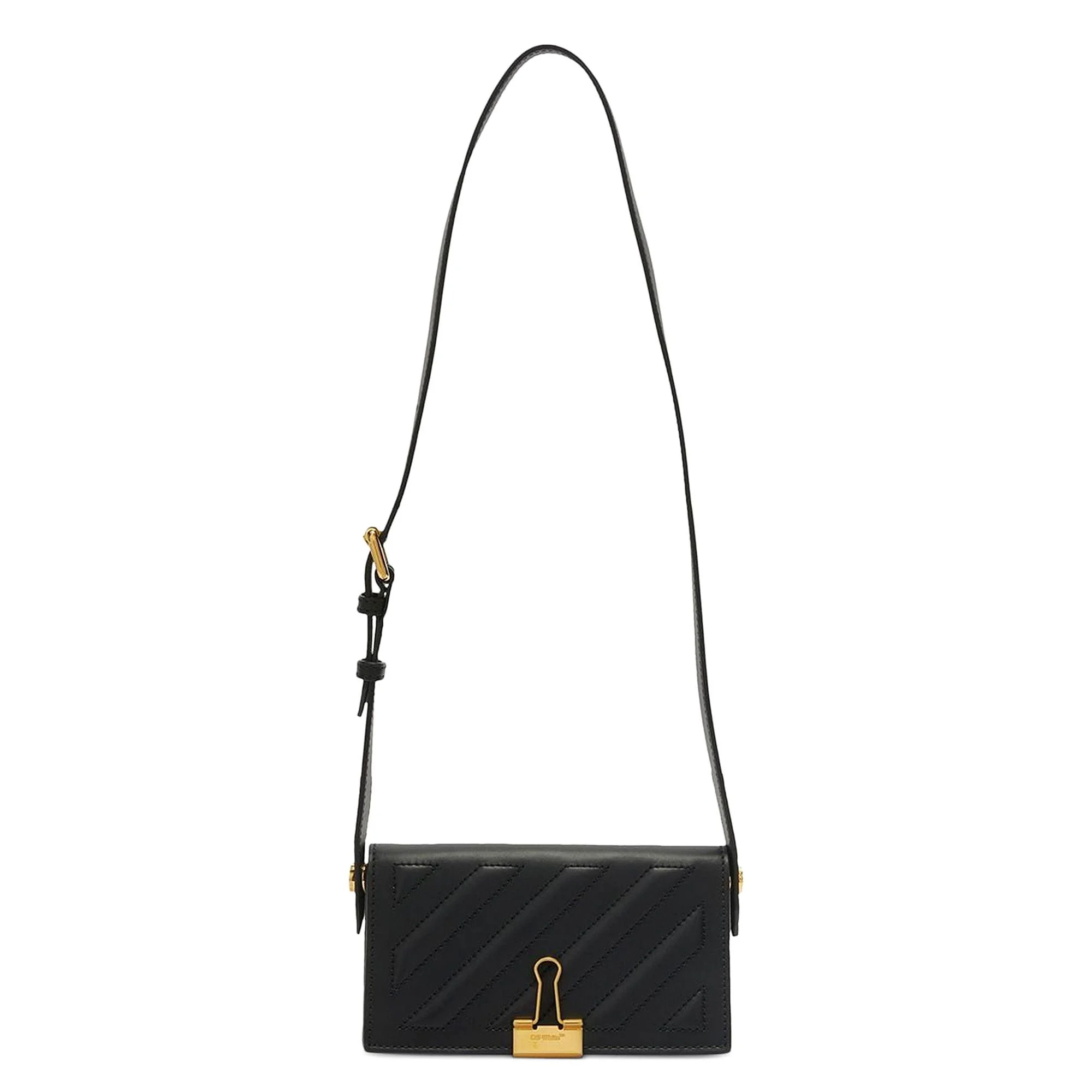 Off-White Cross 21 Shoulder Bag 'Black/Gold' - 1